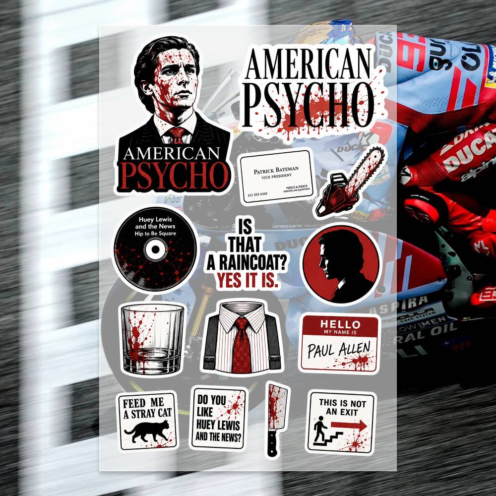 Laptop Accessories Wallpaper - Наклейки A-merican P-sycho: виниловые стикеры для