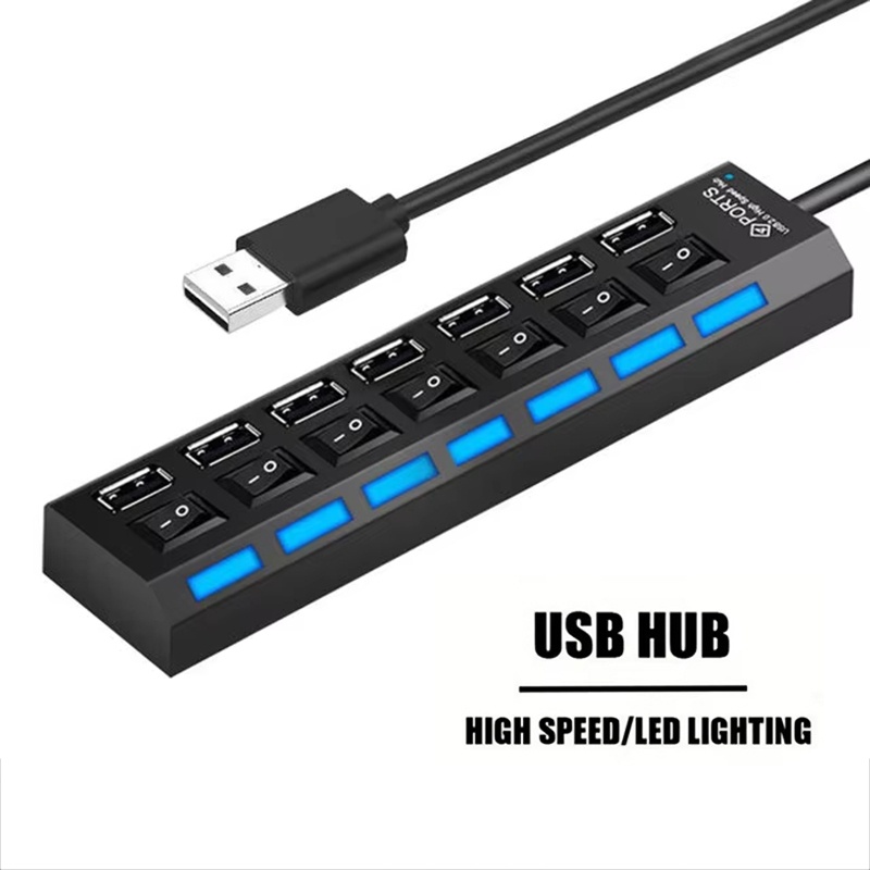 Laptop Accessories Computer - 7-портовый USB 2.0-хаб-разветвитель для ноутбуков и