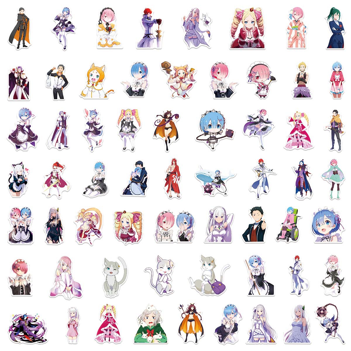 50 шт. наклеек Re:Zero - Жизнь – обзор и цена Laptop Accessories Ram
