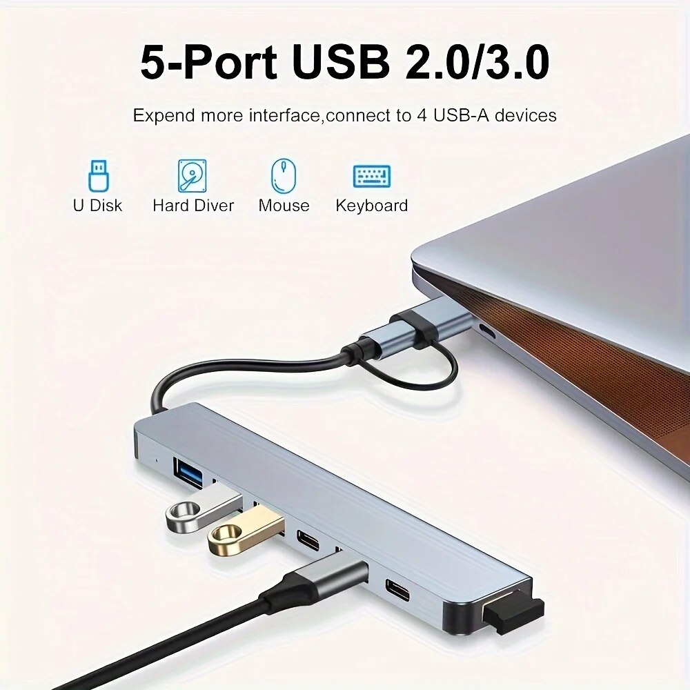 USB-хаб 2-в-1 с 7 портами USB  – обзор и цена Laptop Accessories And Gadgets